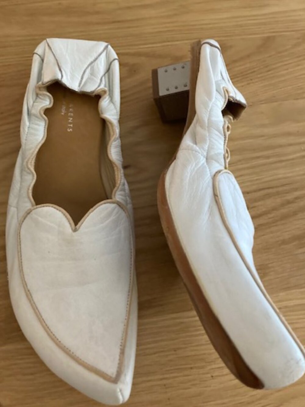 ✨ Rare Italian Leather "Trans - Parents" Heart Vamp Mules – Size 38 - Picture 12 of 13